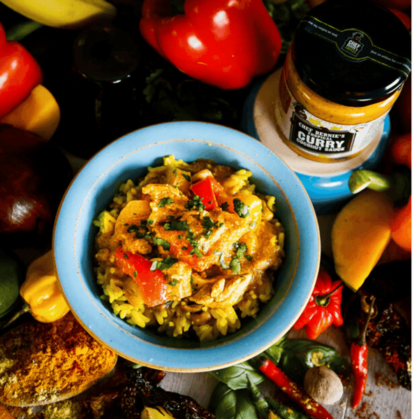 Caribbean Coconut Curry Paste - Vegan - 100% Natural - Gluten & Dairy Free - No Added Sugar - 265g Jar - Chef Bernie's 