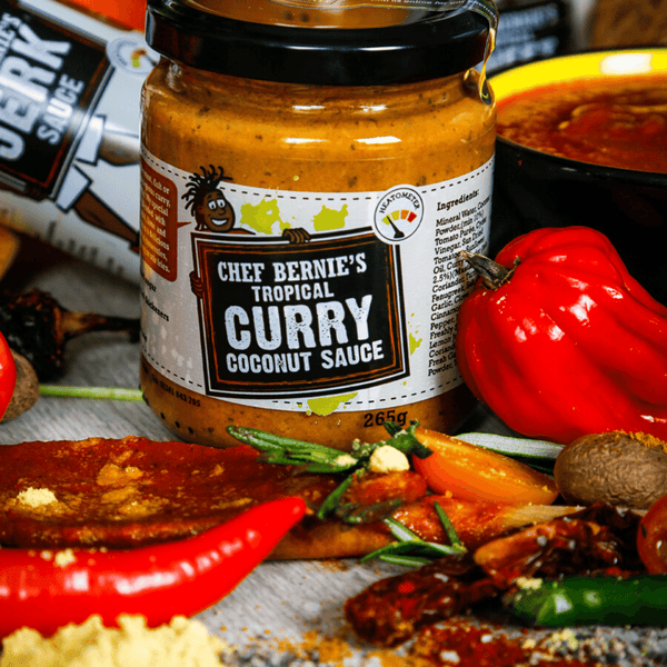 Caribbean Coconut Curry Paste - Vegan - 100% Natural - Gluten & Dairy Free - No Added Sugar - 265g Jar - Chef Bernie's 